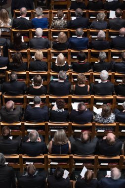 Washington D.C., ABD - Eylül 01, 2018: Anma, ABD'li Senatör John Mccain, Washington, ABD tarihinde 1 Eylül 2018 National Cathedral