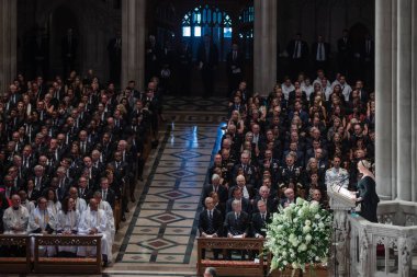 Washington D.C., ABD - Eylül 01, 2018: Senatör McCain'in kızı Meghan Marguerite Mccain konuştu ABD'li Senatör John Mccain, Washington, ABD tarihinde 1 Eylül 2018 National Cathedral anma töreni