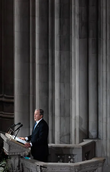 Washington Eua Setembro 2018 Presidente Dos Eua George Bush Discursou — Fotografia de Stock