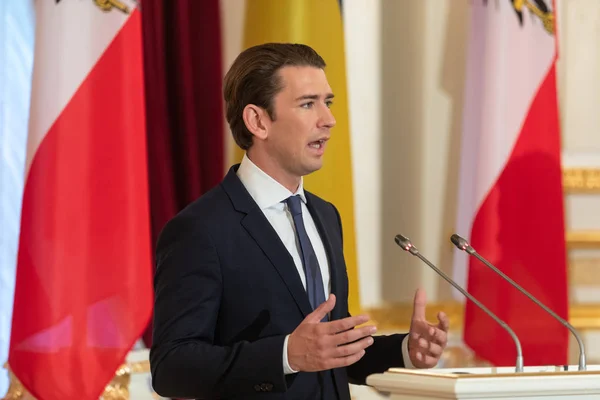 Kiev Ukraine Sep 2018 Federal Chancellor Republic Austria Sebastian Kurz — Stock Photo, Image