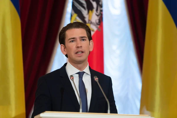 Kiev Ucrania Sep 2018 Canciller Federal República Austria Sebastian Kurz — Foto de Stock