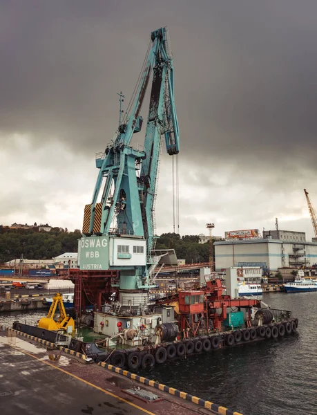 Odessa Ucrânia Setembro 2018 Marine Industrial Commercial Port Zona Industrial — Fotografia de Stock