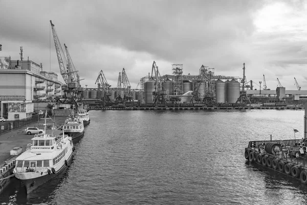 오데사 우크라이나 2018 오데사의 포트입니다 컨테이너 크레인 항구의 컨테이너 터미널 — 스톡 사진