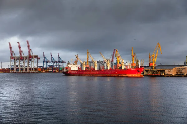 Одеса Sep 2018 Морський Промислового Торговельний Порт Промислові Зони Одеський — стокове фото