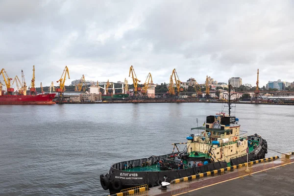 Odessa Ukraine Sept 2018 Port Commercial Industriel Maritime Zone Industrielle — Photo