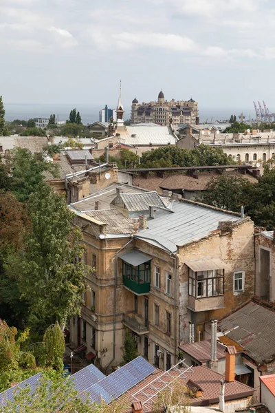 Odessa Ukrayna Sep 2018 Havadan Görünümü Çatılar Odessa Eski Avlu — Stok fotoğraf