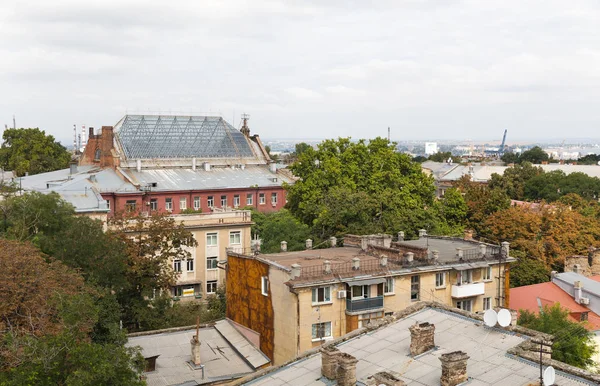 Odessa Ucrania Septiembre 2018 Vista Aérea Los Tejados Patios Antiguos — Foto de Stock