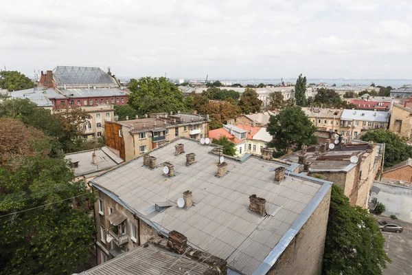 Odessa Ucrania Septiembre 2018 Vista Aérea Los Tejados Patios Antiguos — Foto de Stock