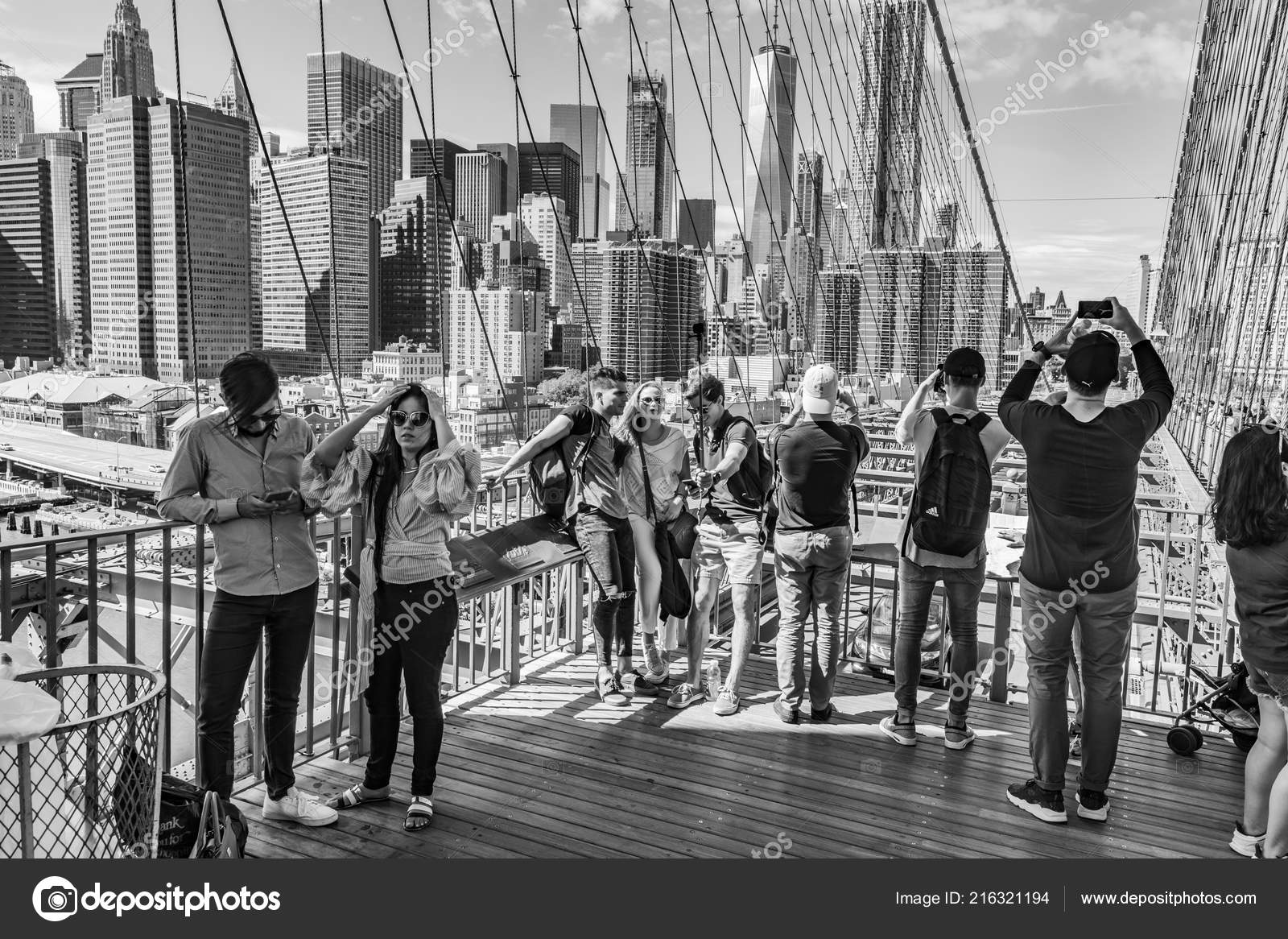 New York Usa Sep 2017 Black White Image Nyc Street Stock