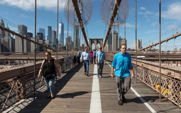 Nueva York Septiembre 2017 Escena Callejera Nueva York Neoyorquinos Turistas —  Fotos de Stock