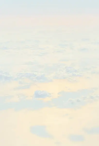 Gökyüzü Bulutlu Bir Görünümden Bir Uçak Bulutların Üstünde Soyut Doğa — Stok fotoğraf