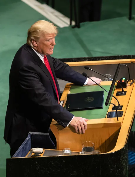 Nueva York Septiembre 2018 Presidente Los Estados Unidos Donald Trump — Foto de Stock