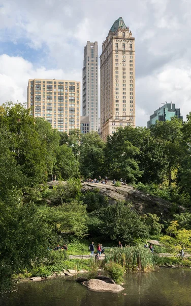 New York Usa Settembre 2018 Stagno Nel Central Park New — Foto Stock