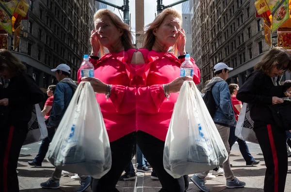 New York Verenigde Staten Sep 2018 Manhattan Reflecties Straatbeeld New — Stockfoto