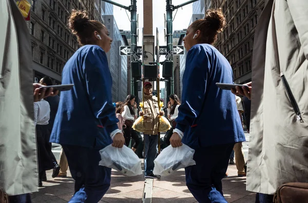 New York Verenigde Staten Sep 2018 Manhattan Reflecties Straatbeeld New — Stockfoto