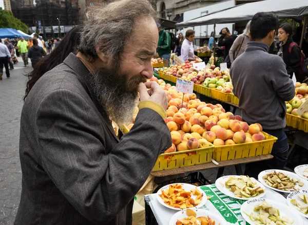 New York Usa Sep 2018 Manhattan Street Scene Food Market — Stock Photo, Image