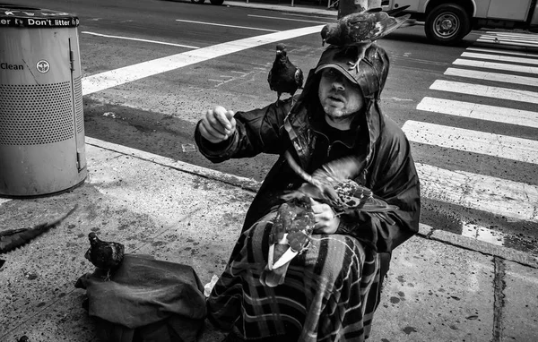 Nova Iorque Eua Setembro 2018 Imagem Preto Branco Cena Rua — Fotografia de Stock