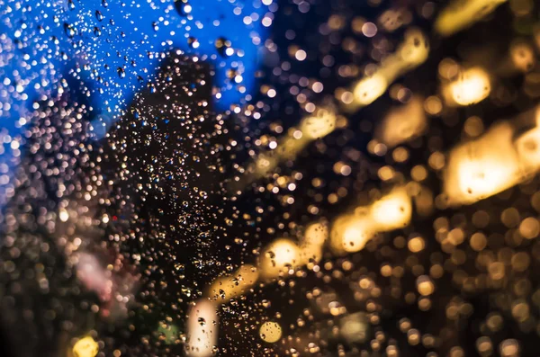 Размытый Фон Улиц Нью Йорка Водопадами Неоновыми Огнями Автомобилями Дождливое — стоковое фото