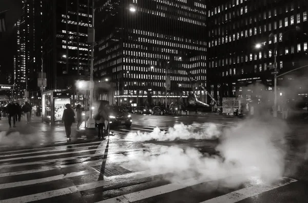 Nova Iorque Eua Setembro 2018 Manhattan Street Scene Nuvem Vapor — Fotografia de Stock