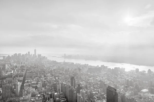 Nueva York Estados Unidos Septiembre 2017 Imagen Blanco Negro Las — Foto de Stock