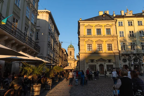 Lviv Ukraine Oct 2018 Streets Architecture Old Lviv City Sunny — Stock Photo, Image