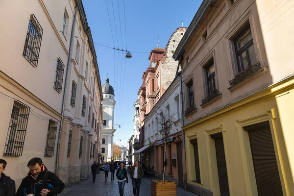 Lviv Ucrania Octubre 2018 Calles Arquitectura Antigua Ciudad Lviv Día — Foto de Stock