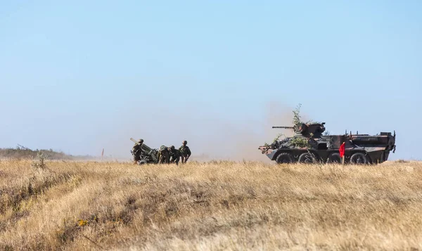 Reg Donetsk Oekraïne Okt 2018 Militaire Uitrusting Een Militair Oefenterrein — Stockfoto