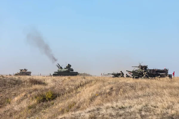 Donetsk Reg Ukraine Okt 2018 Military Equipment Military Training Ground — Stock Photo, Image