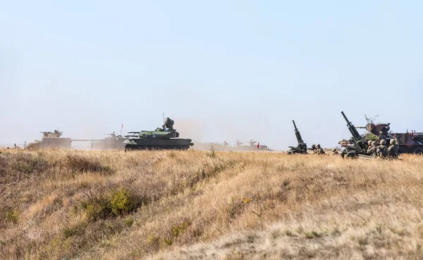 Donetsk Reg Ukraine Okt 2018 Militärische Ausrüstung Auf Einem Truppenübungsplatz — Stockfoto