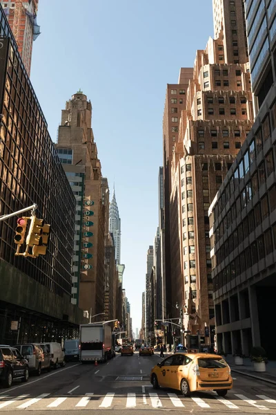 New York Usa Settembre 2017 Manhattan Street Scene Edificio Chrysler — Foto Stock