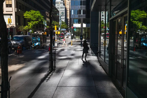 Nova Iorque Eua Setembro 2017 Manhattan Street Scene Luz Sombras — Fotografia de Stock