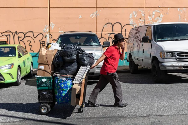 New York Usa Sep 2017 Manhattan Street Scen Leverans Mannen — Stockfoto