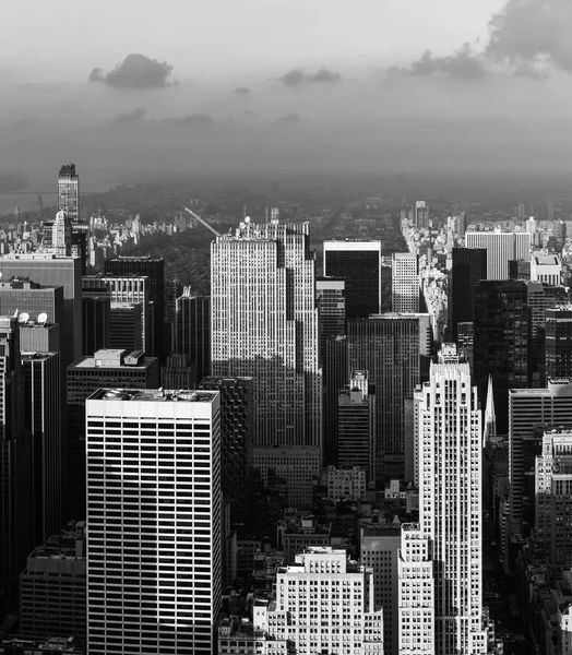 Nueva York Septiembre 2017 Imagen Blanco Negro Calles Techos Manhattan — Foto de Stock