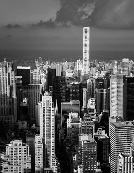 Nueva York Septiembre 2017 Imagen Blanco Negro Calles Techos Manhattan — Foto de Stock