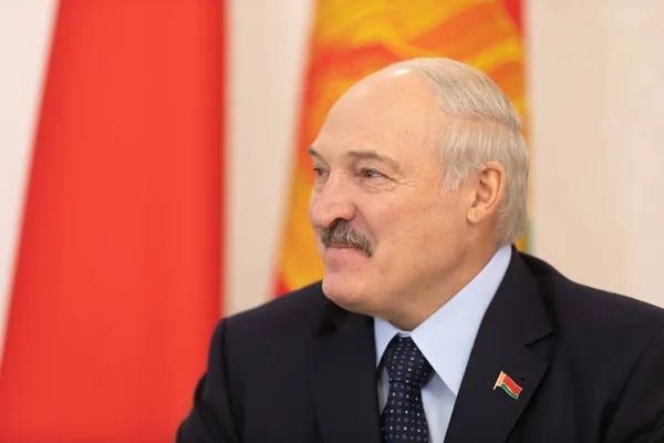 Gomel Vitryssland Okt 2018 President Vitryssland Alexander Lukashenko Ett Möte — Stockfoto