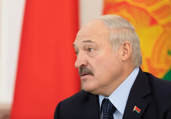 Gomel Vitryssland Okt 2018 President Vitryssland Alexander Lukashenko Ett Möte — Stockfoto