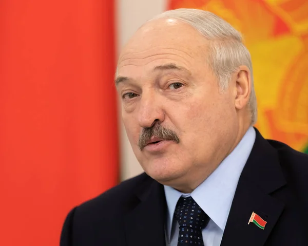 Gomel Vitryssland Okt 2018 President Vitryssland Alexander Lukashenko Ett Möte — Stockfoto