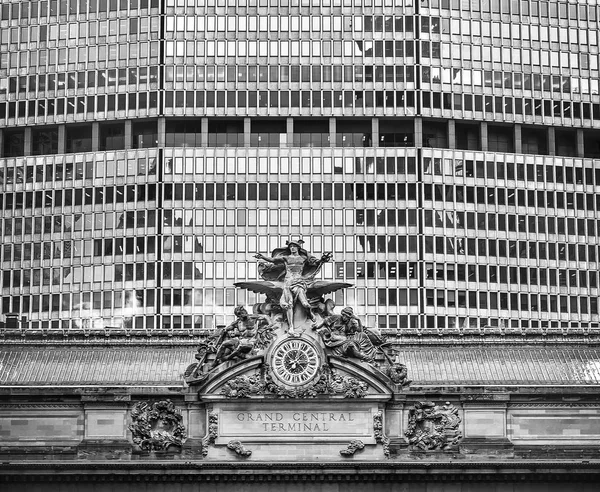 New York Abd Mayıs 2016 Siyah Beyaz Görüntü Saat Heykelin — Stok fotoğraf