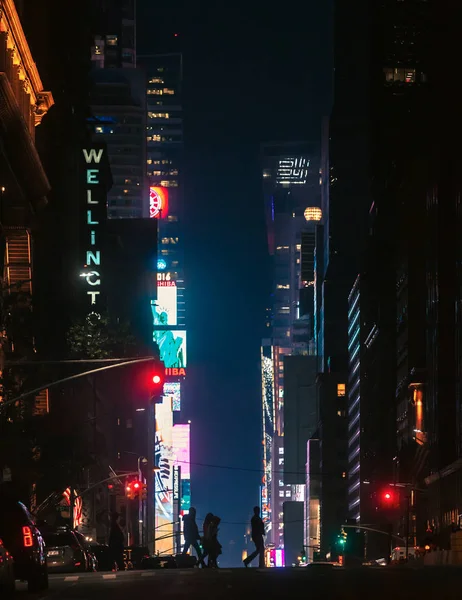 Nova Iorque Eua Maio 2016 Ruas Nova York Noite Luzes — Fotografia de Stock