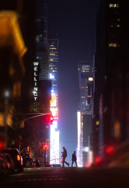 Nova Iorque Eua Maio 2016 Ruas Nova York Noite Luzes — Fotografia de Stock