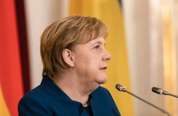 Kiev Ukraine Nov 2018 Kanselir Federal Republik Federal Jerman Angela — Stok Foto