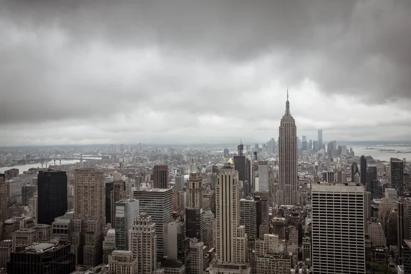 Нью Йорк Сша Мая 2016 Года Улицы Крыши Манхэттена Облачный — стоковое фото