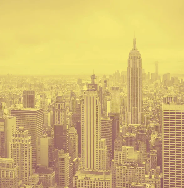New York Usa Maj 2016 New Yorks Skyline Duoton Tonalitet — Stockfoto