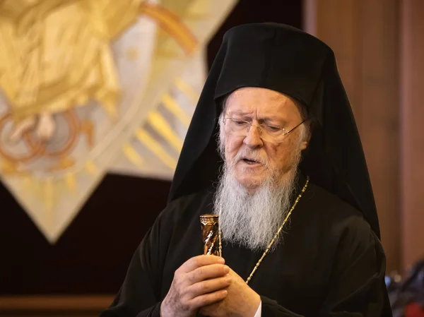 Stambuł Turcja Listopada 2018 Patriarchat Ekumeniczny Jego Świątobliwość Wszystko Wizyta — Zdjęcie stockowe