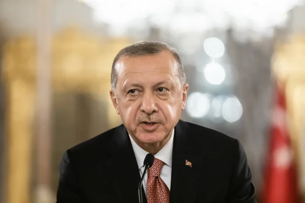 Estambul Turquía Nov 2018 Presidente Turco Recep Tayyip Erdogan Durante —  Fotos de Stock