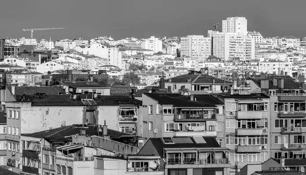 Istanbul Turkey Nov 2018 Black White Image Streets Biuldings Roofs — Stock Photo, Image