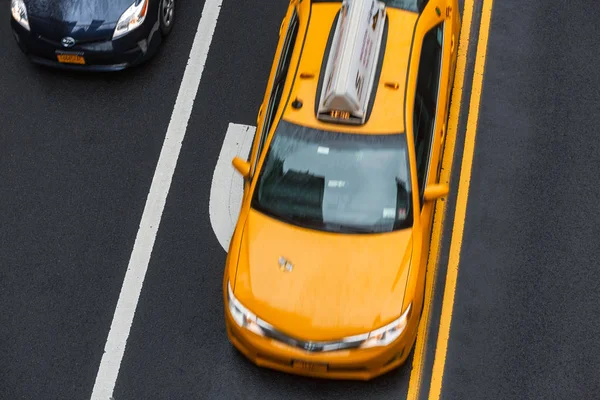 Nova York Eua Maio 2016 Táxi Amarelo Rua Manhattan Nova — Fotografia de Stock