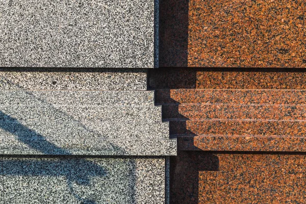 Lumière Ombres Sur Surface Mur Granit Bâtiment Vue Rapprochée Une — Photo