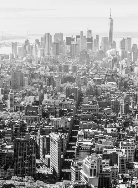 Nueva York Abril 2016 Calles Techos Blancos Negros Manhattan Ciudad — Foto de Stock