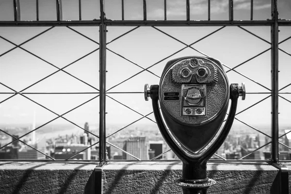 New York Usa Apr 2016 Black White Image Coin Operated — Stock Photo, Image